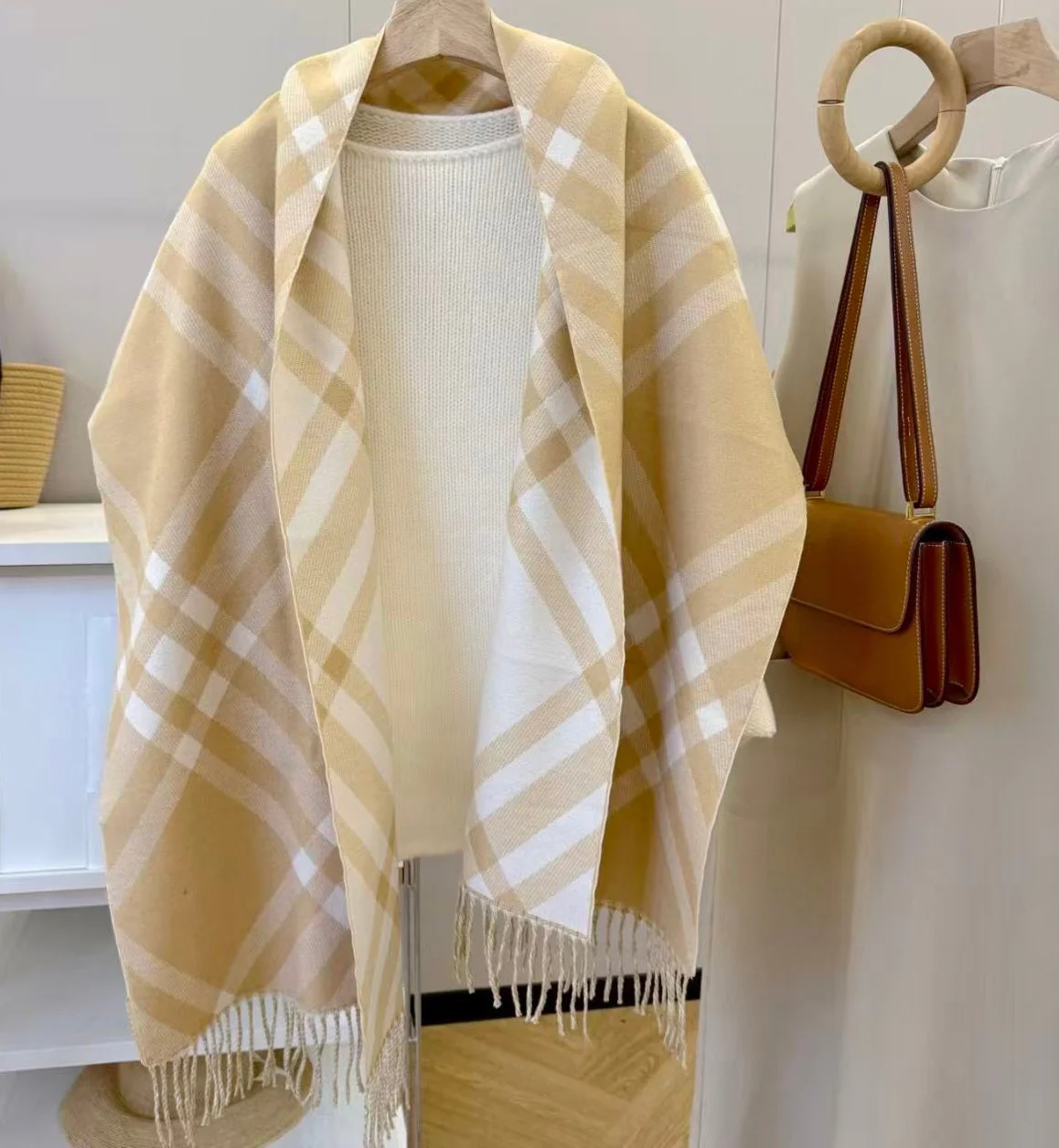T588-791   Autumn and winter plaid scarf imitation cashmere double-sided thickened plaid - Image 4