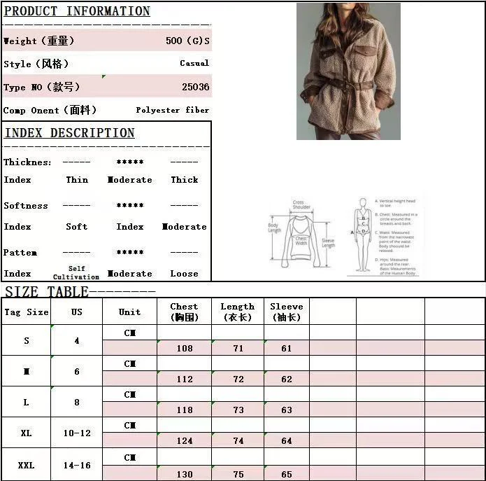 T588-828 Plush coat medium long women's clothing - Image 2