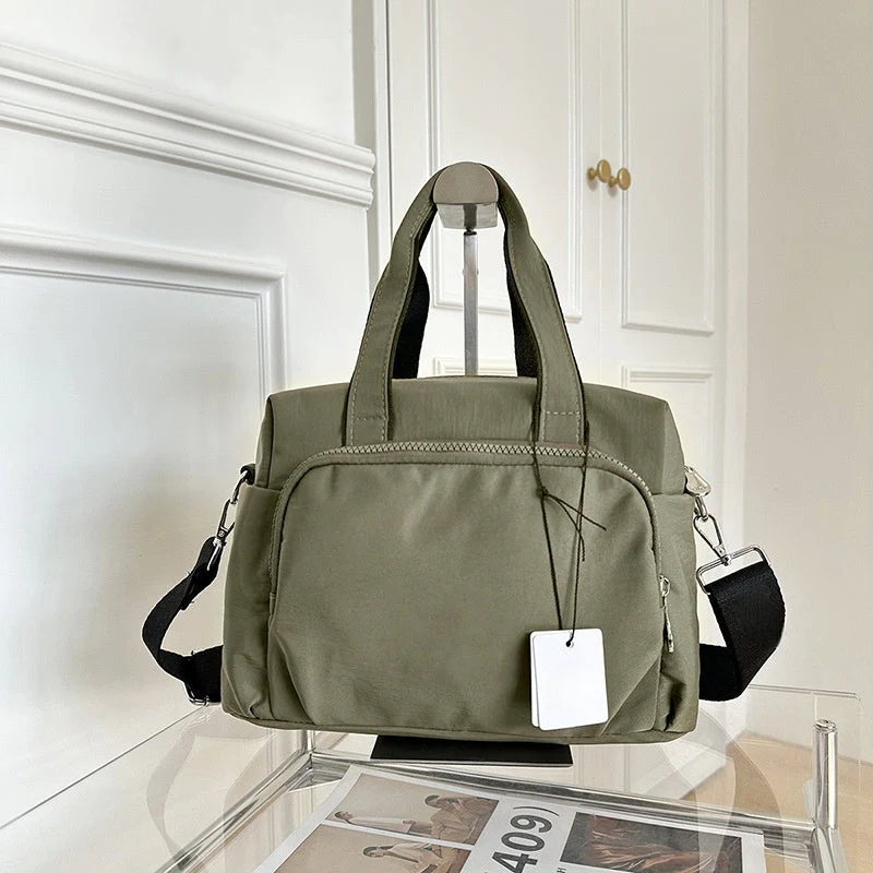 T588-845 Simple and stylish canvas fitness large capacity crossbody bag - Image 4