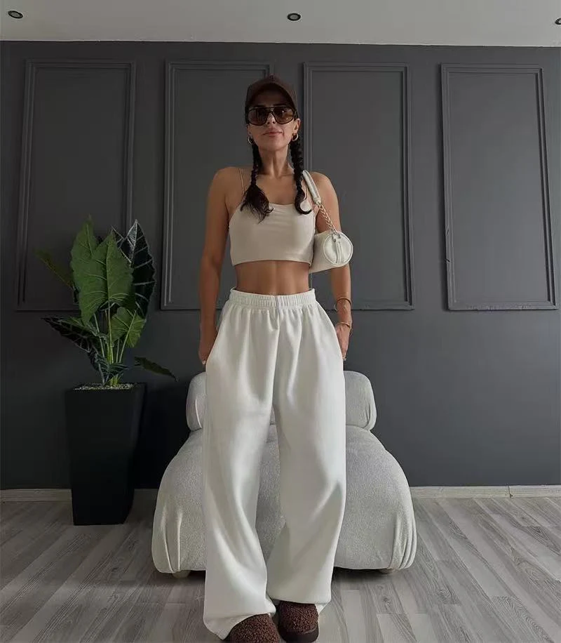 T588-849 Wide leg pants casual women's autumn and winter straight leg - Image 3