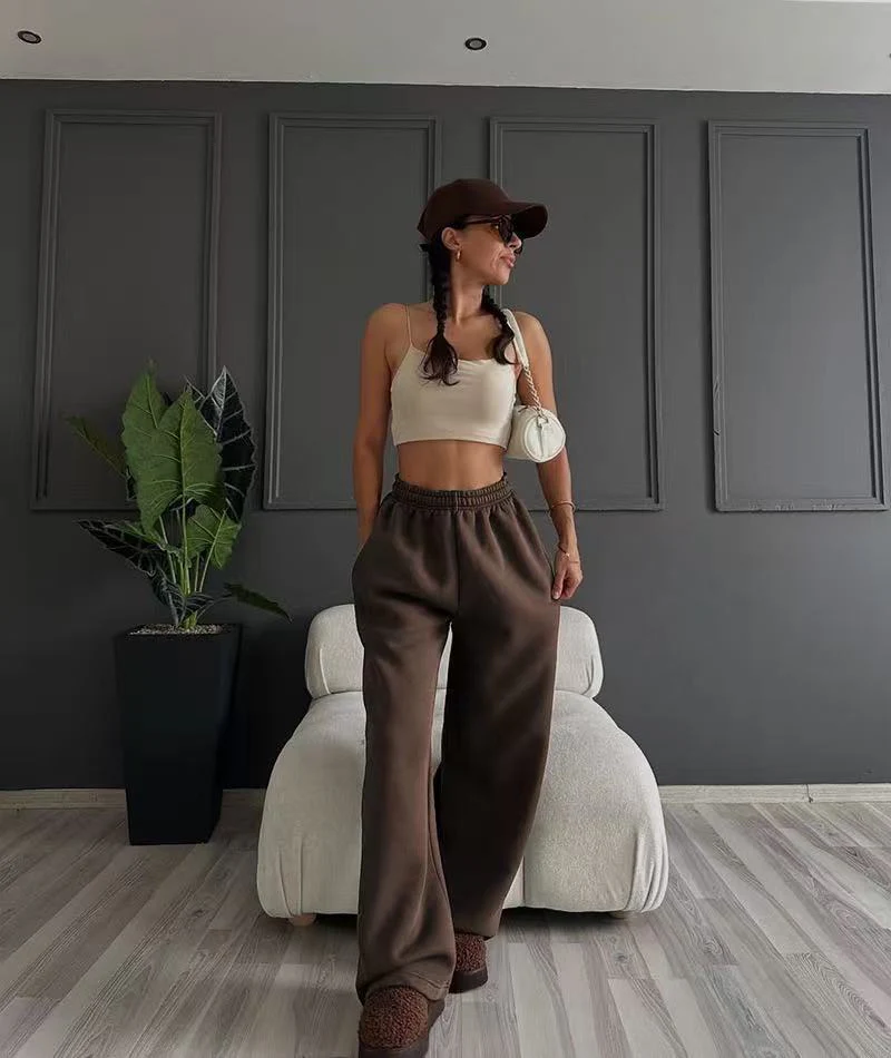 T588-849 Wide leg pants casual women's autumn and winter straight leg - Image 4