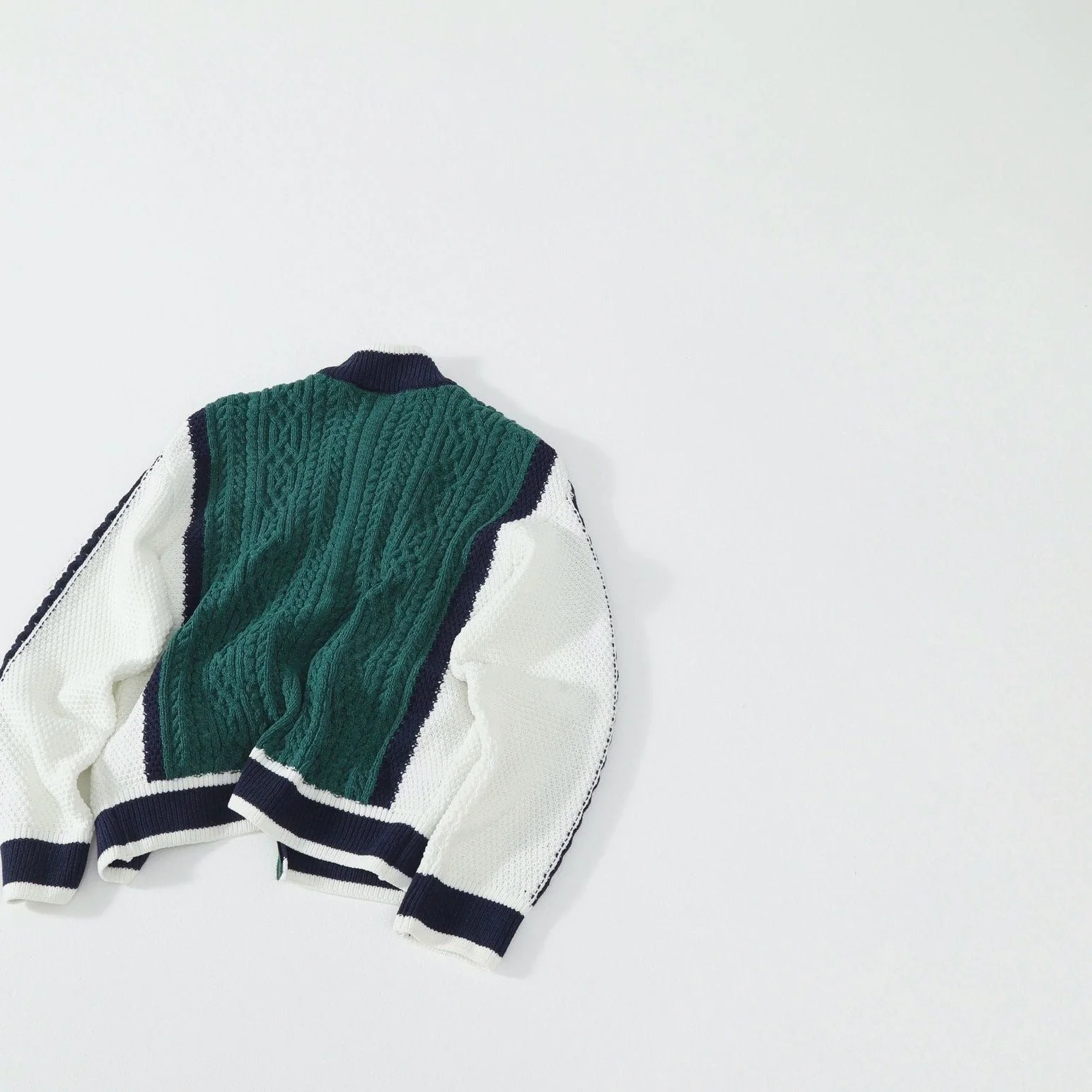 T588-851 Knitted autumn Korean edition niche design casual zipper