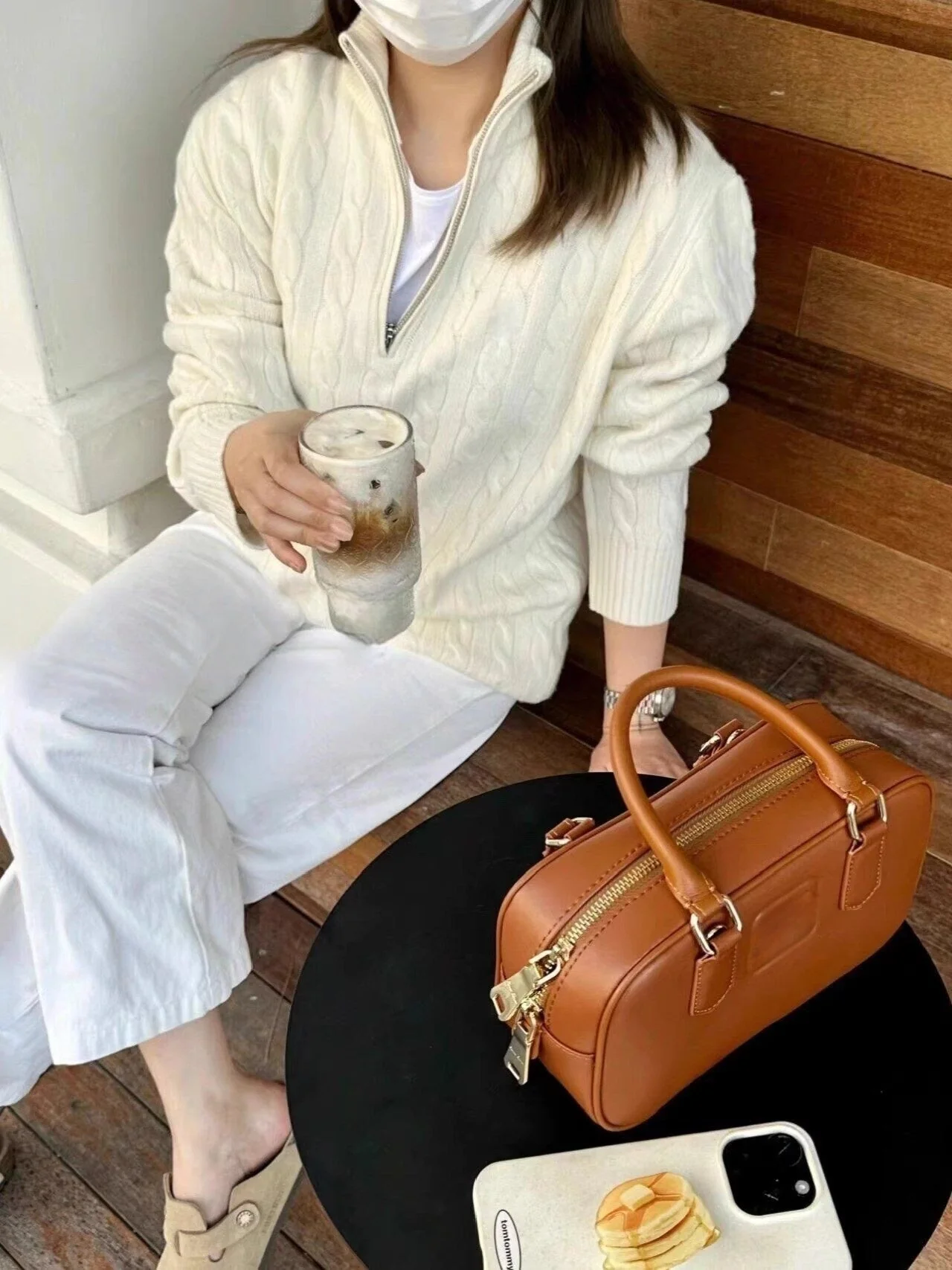 T588-876 Half zip Knitted Sweater Spring and Autumn Edition - Image 5