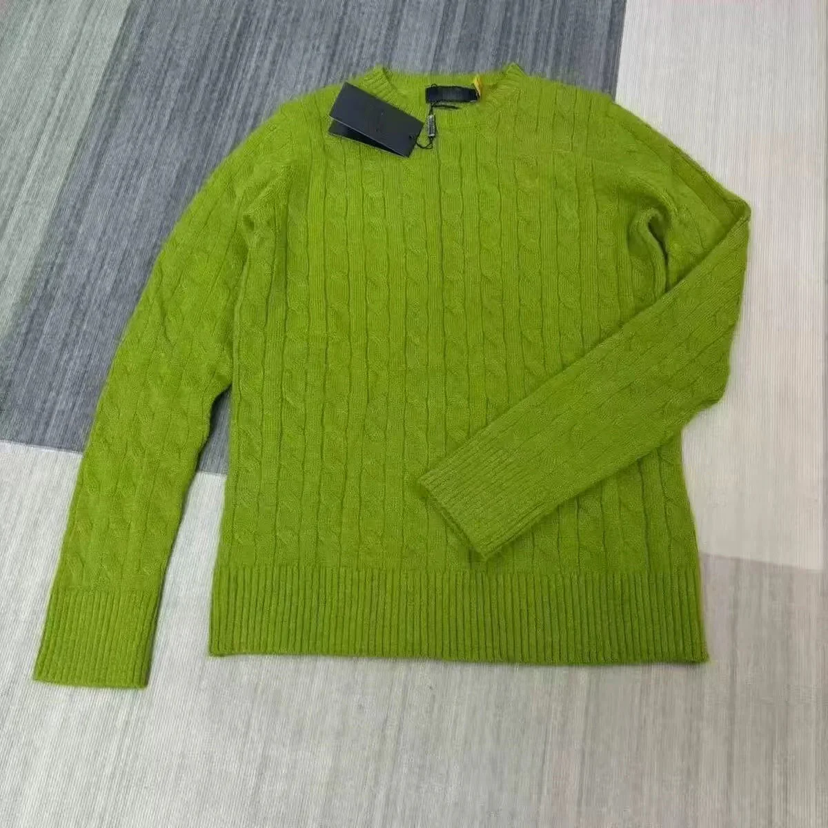 T588-889 Embroidered knitted sweater round neck pullover for men and women - Image 10