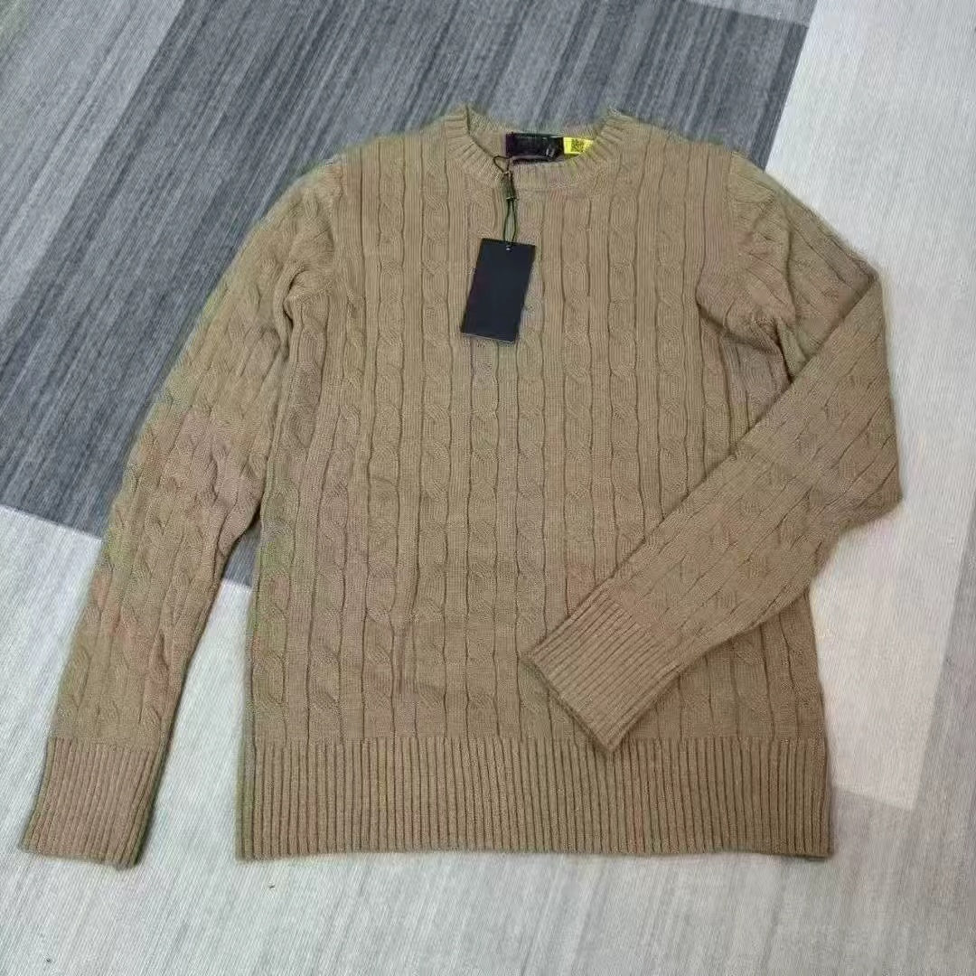 T588-889 Embroidered knitted sweater round neck pullover for men and women - Image 2