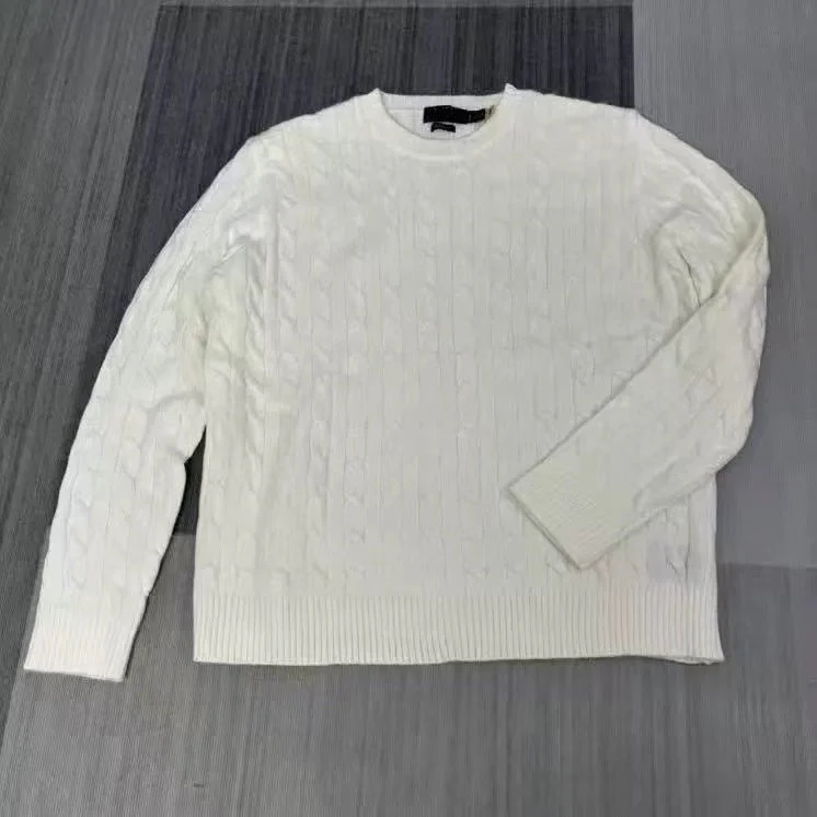 T588-889 Embroidered knitted sweater round neck pullover for men and women - Image 4