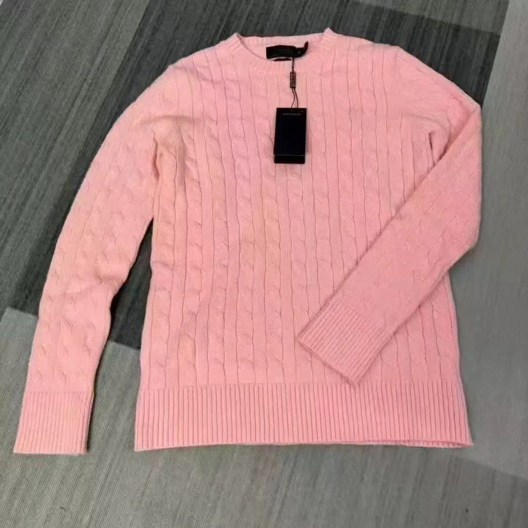 T588-889 Embroidered knitted sweater round neck pullover for men and women - Image 5
