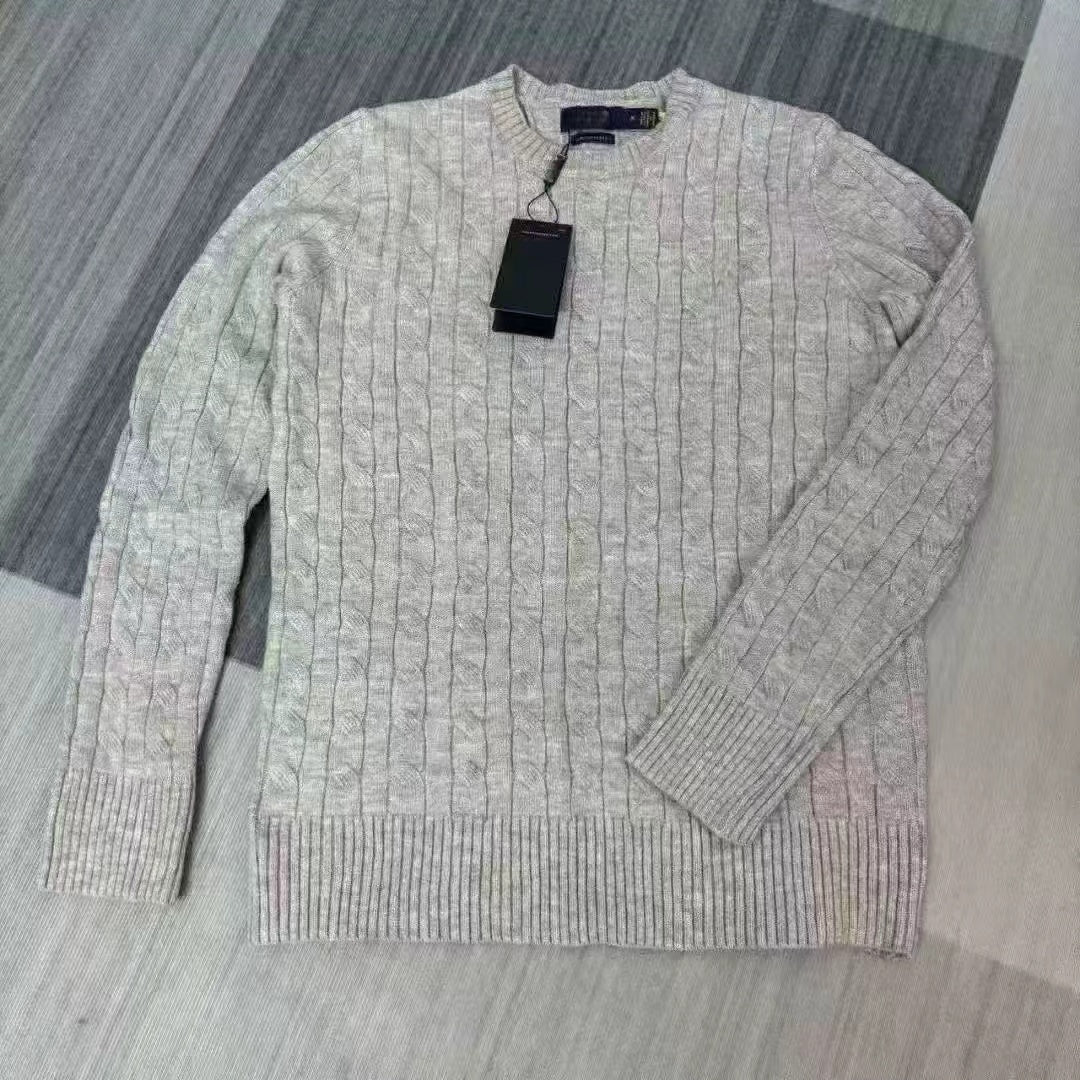 T588-889 Embroidered knitted sweater round neck pullover for men and women - Image 6