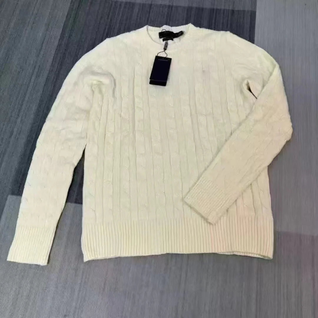 T588-889 Embroidered knitted sweater round neck pullover for men and women - Image 7