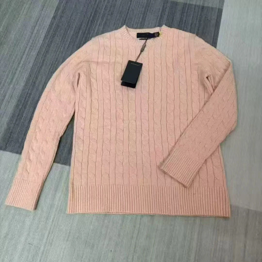 T588-889 Embroidered knitted sweater round neck pullover for men and women - Image 8