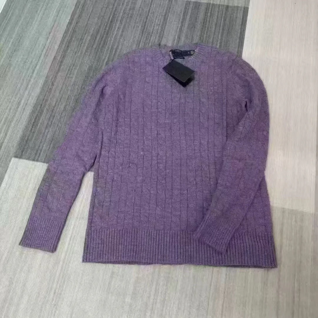 T588-889 Embroidered knitted sweater round neck pullover for men and women - Image 9
