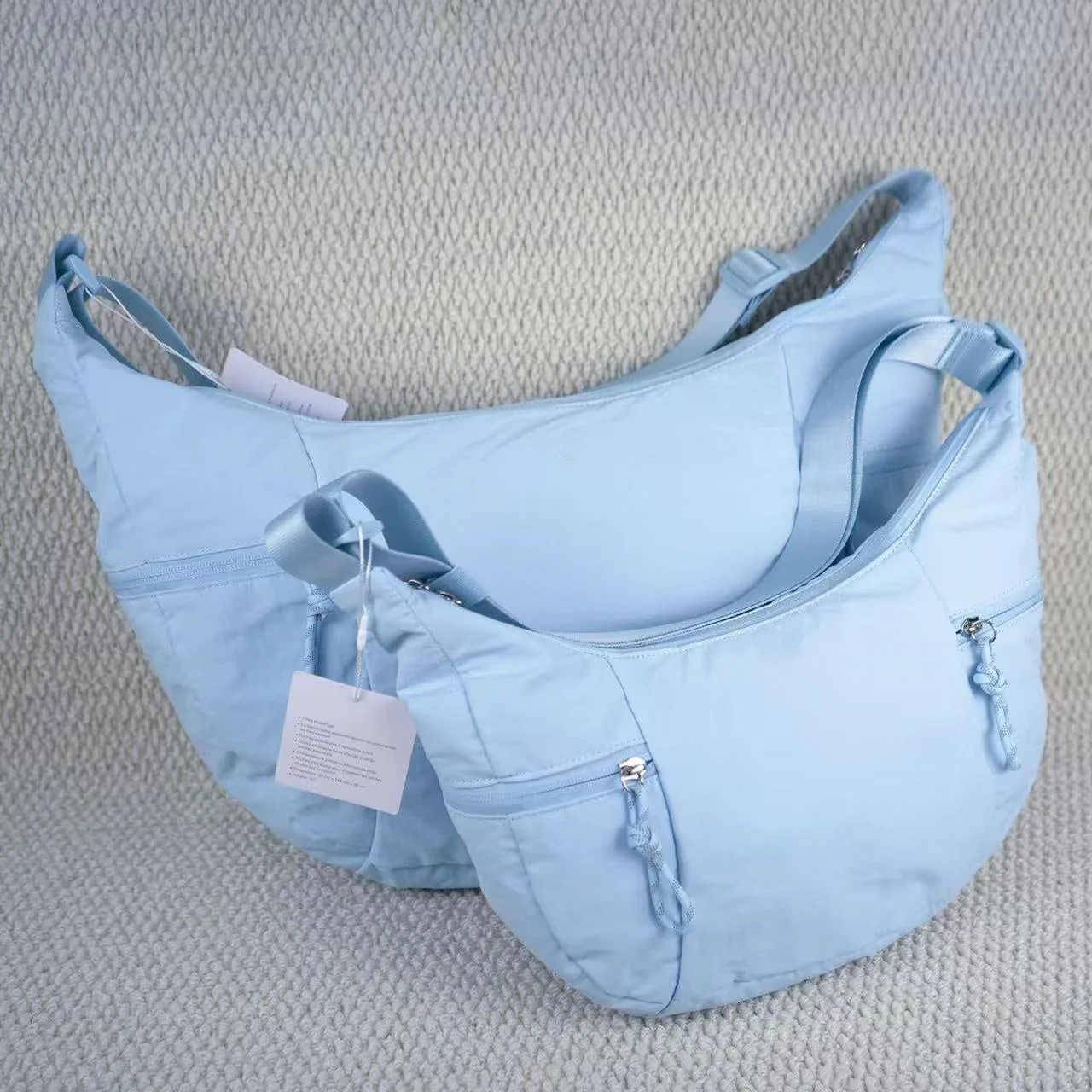 T588-894  Women's diagonal cross bag with cow horns, single shoulder crescent bag - Image 2
