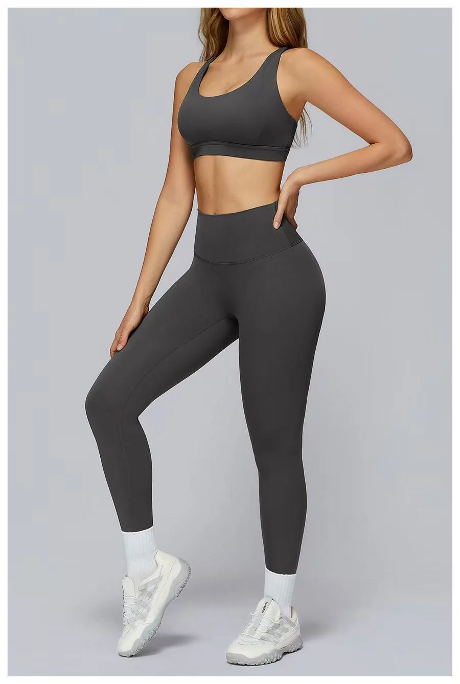 T588-899 Women's sports yoga suit set - Image 5