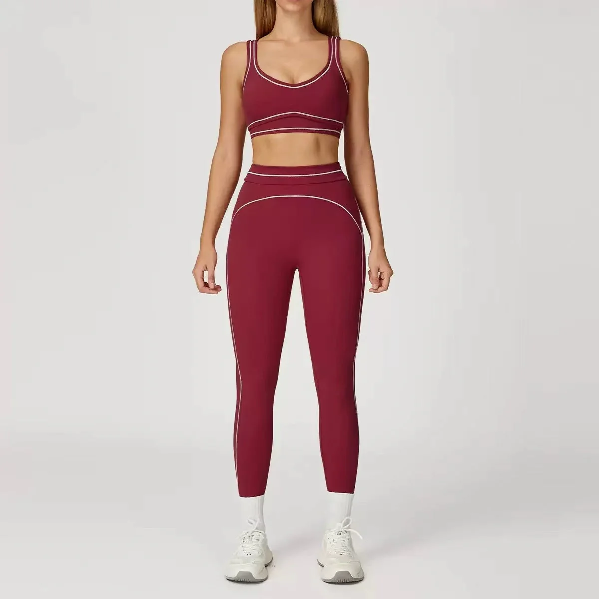 T588-900 Sports fitness yoga quick drying sports vest set - Image 12