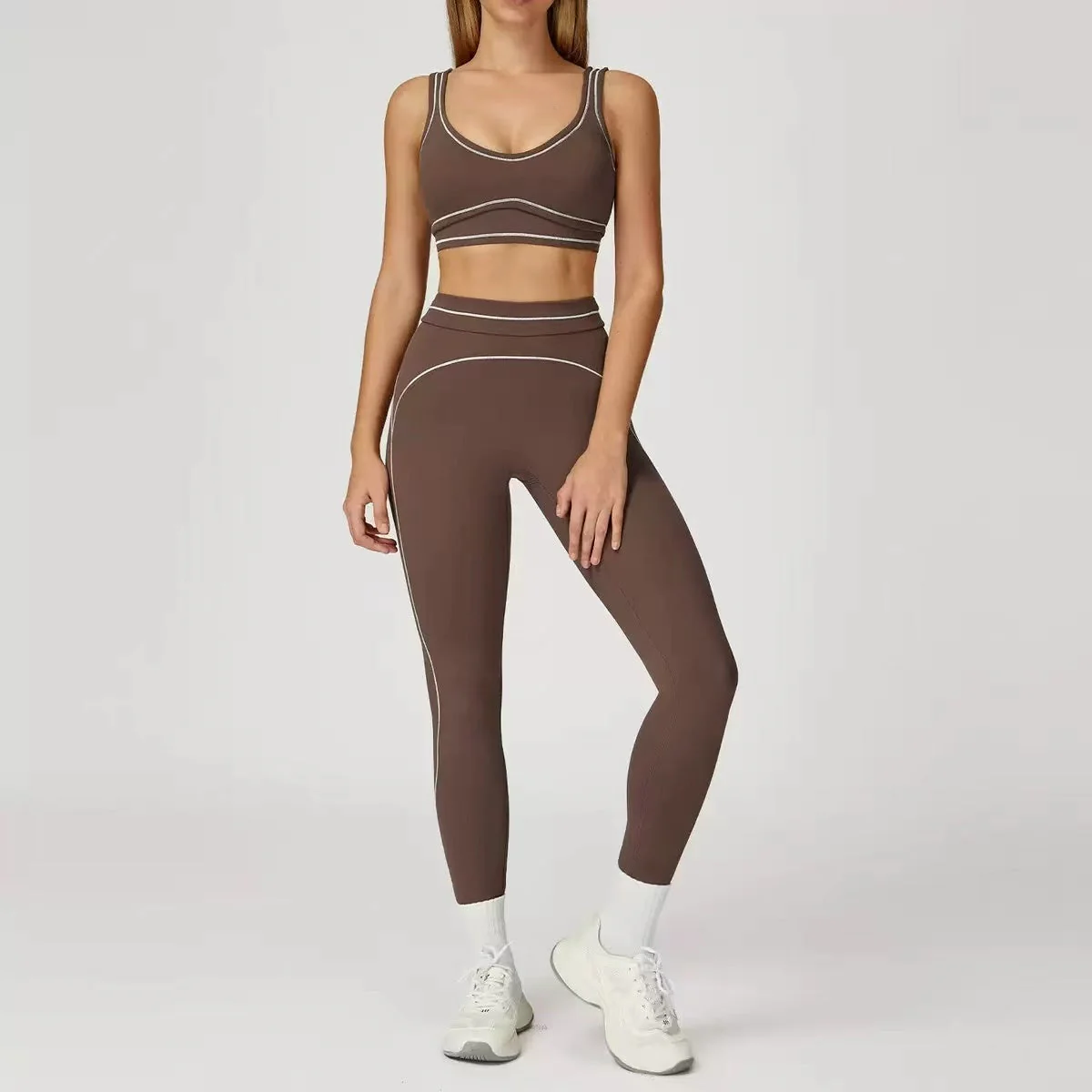 T588-900 Sports fitness yoga quick drying sports vest set - Image 6