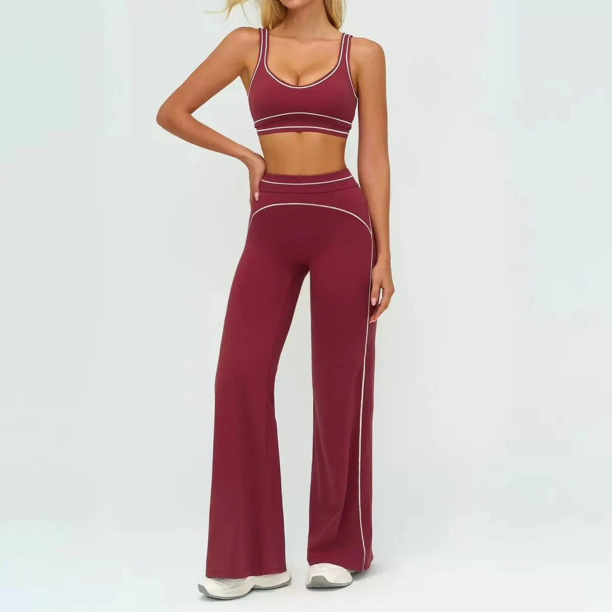 T588-900 Sports fitness yoga quick drying sports vest set - Image 8