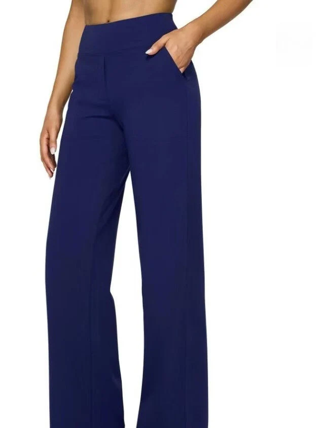 T588-903 Women's wide leg pants with pockets, casual straight leg pants - Image 9