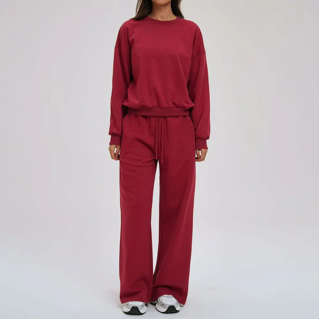 T588-907 Women's sports hoodie set loose fit - Image 11