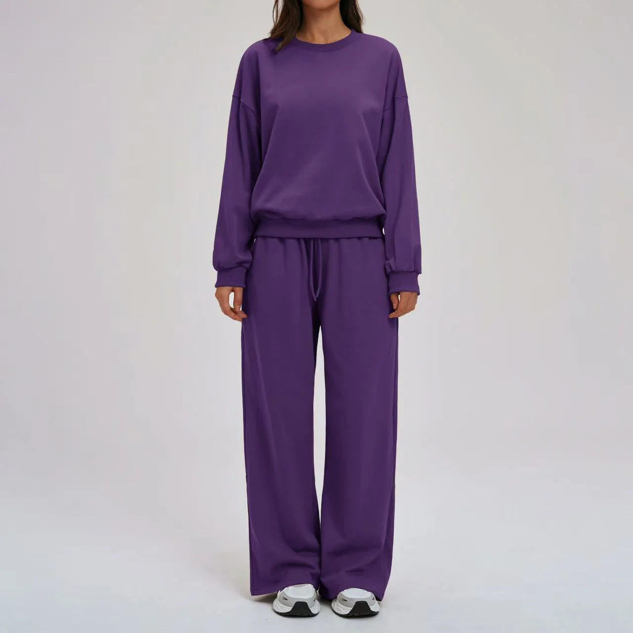 T588-907 Women's sports hoodie set loose fit - Image 3