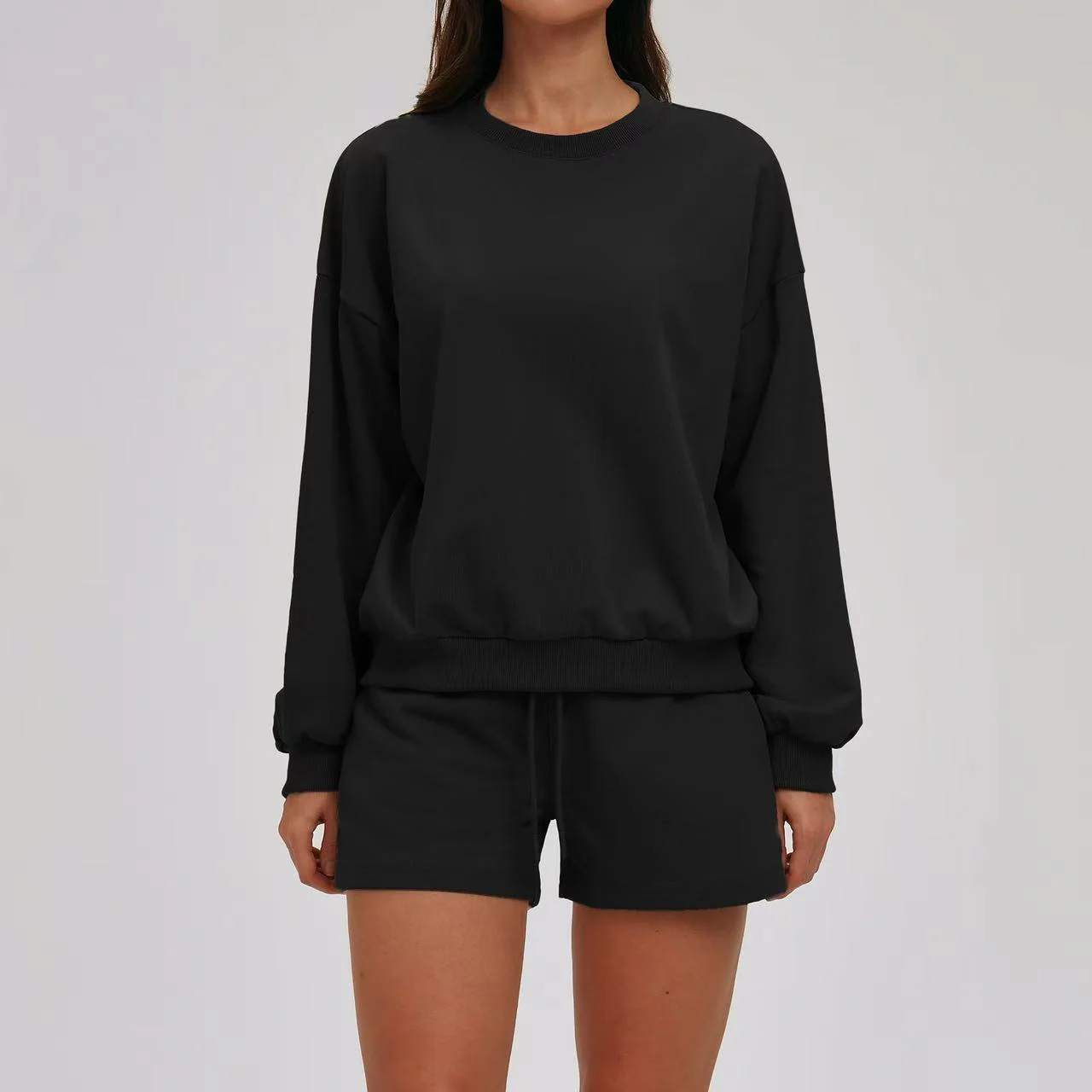 T588-907 Women's sports hoodie set loose fit - Image 4