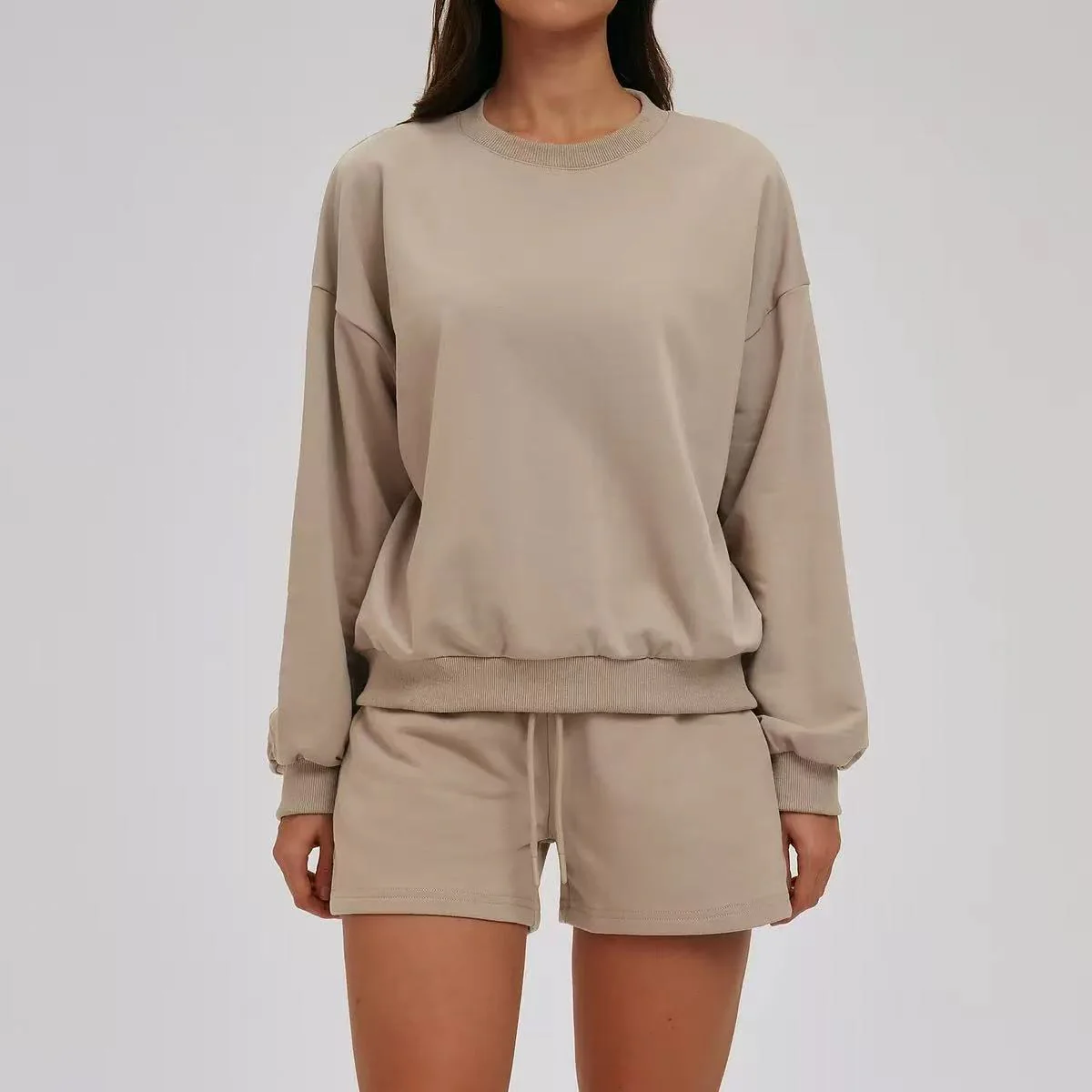 T588-907 Women's sports hoodie set loose fit - Image 5