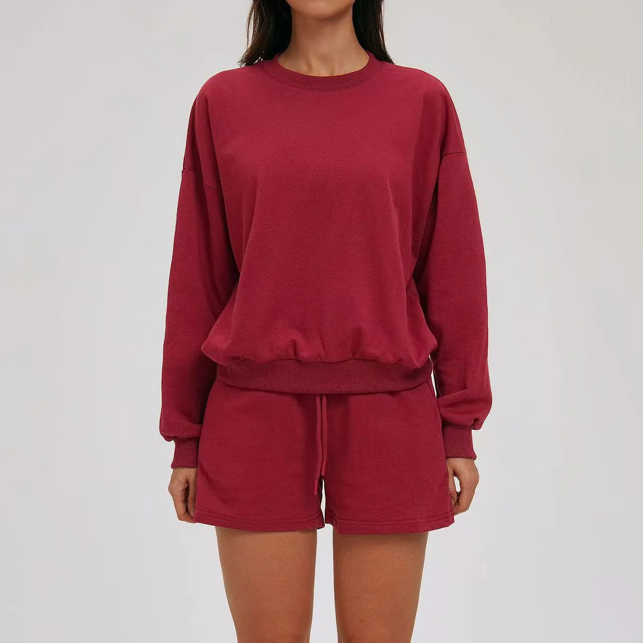 T588-907 Women's sports hoodie set loose fit - Image 6