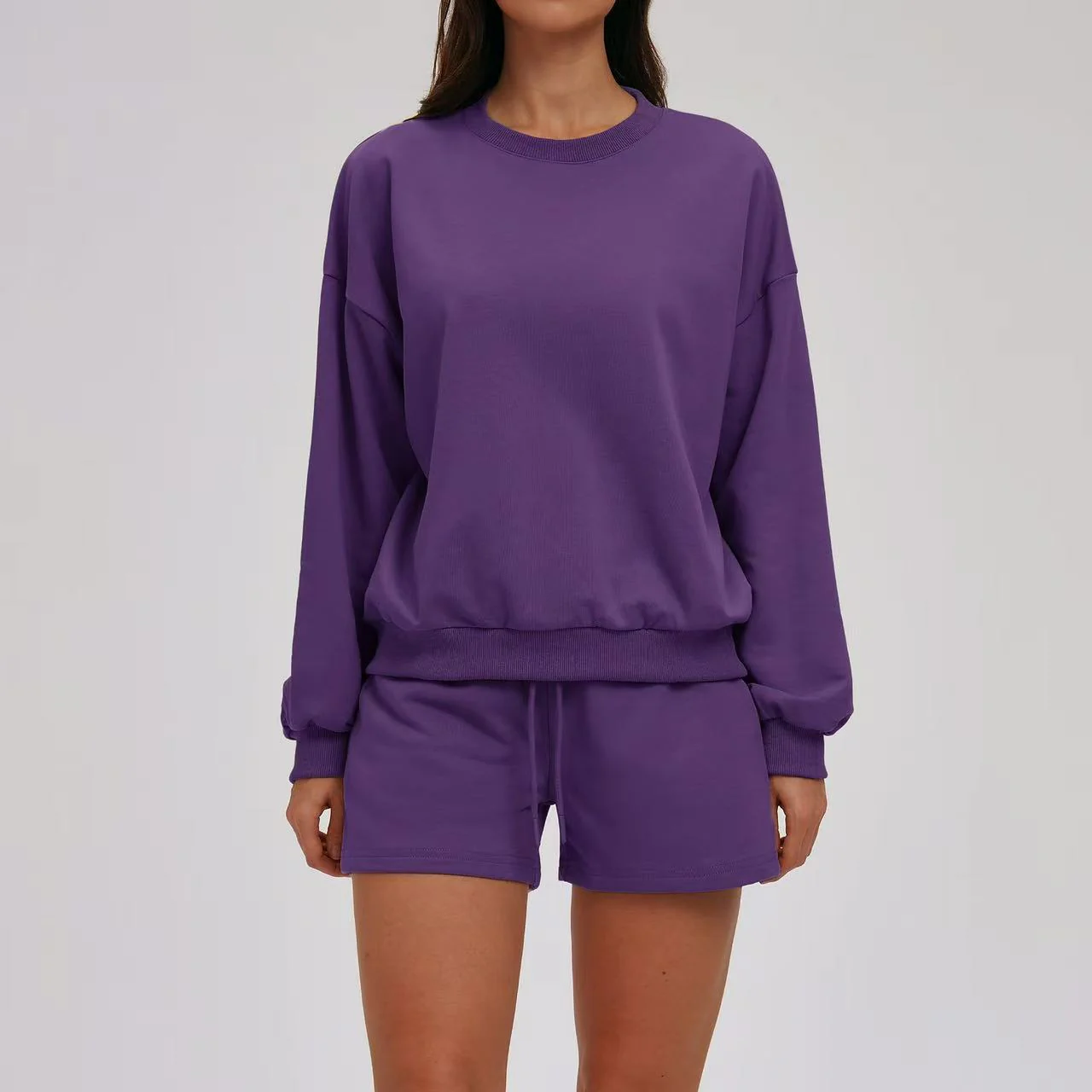 T588-907 Women's sports hoodie set loose fit - Image 7