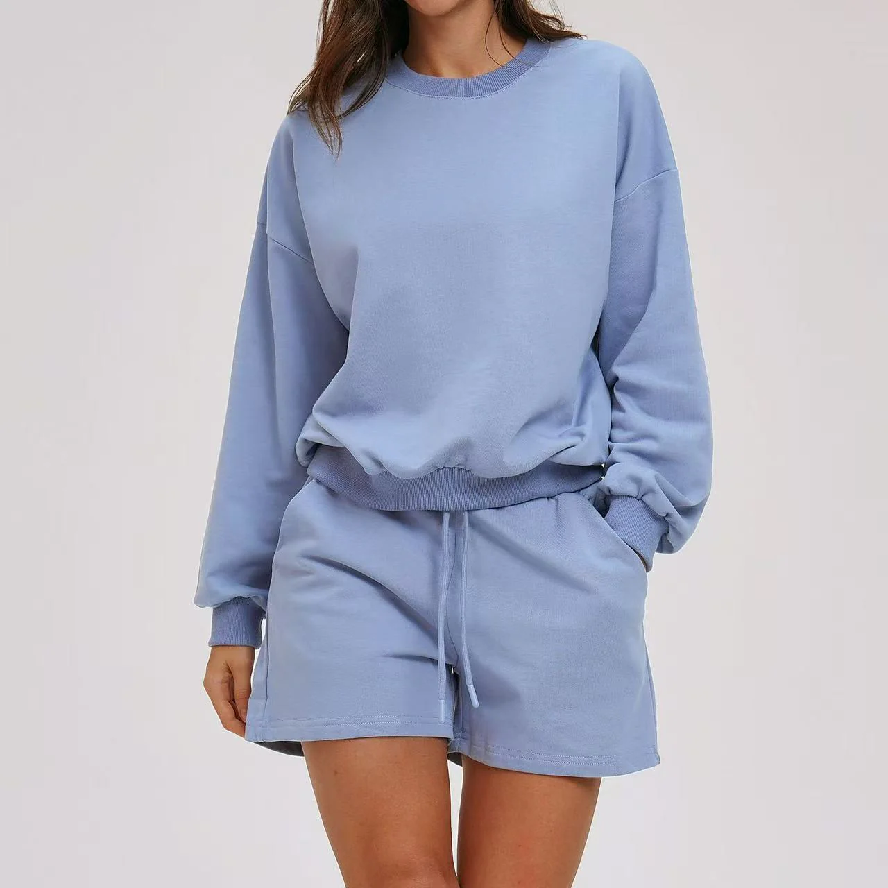 T588-907 Women's sports hoodie set loose fit - Image 9