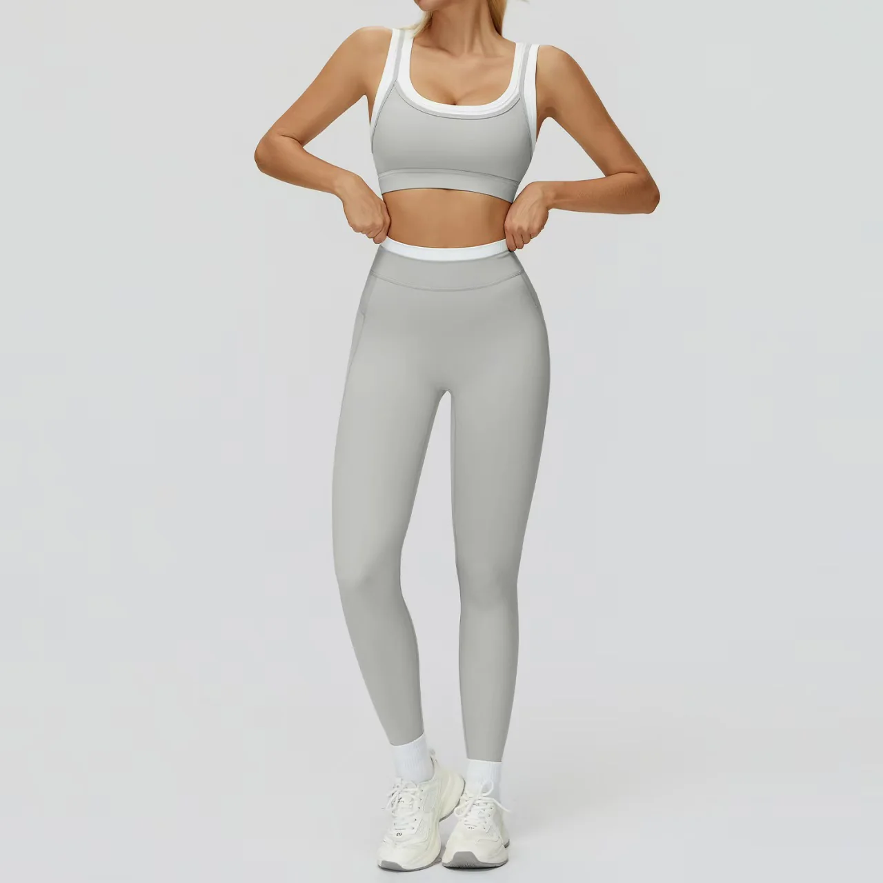 T588-917   High waisted outdoor leisure versatile fitness suit - Image 12