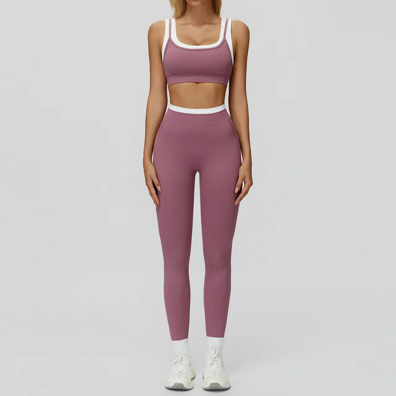 T588-917   High waisted outdoor leisure versatile fitness suit - Image 13