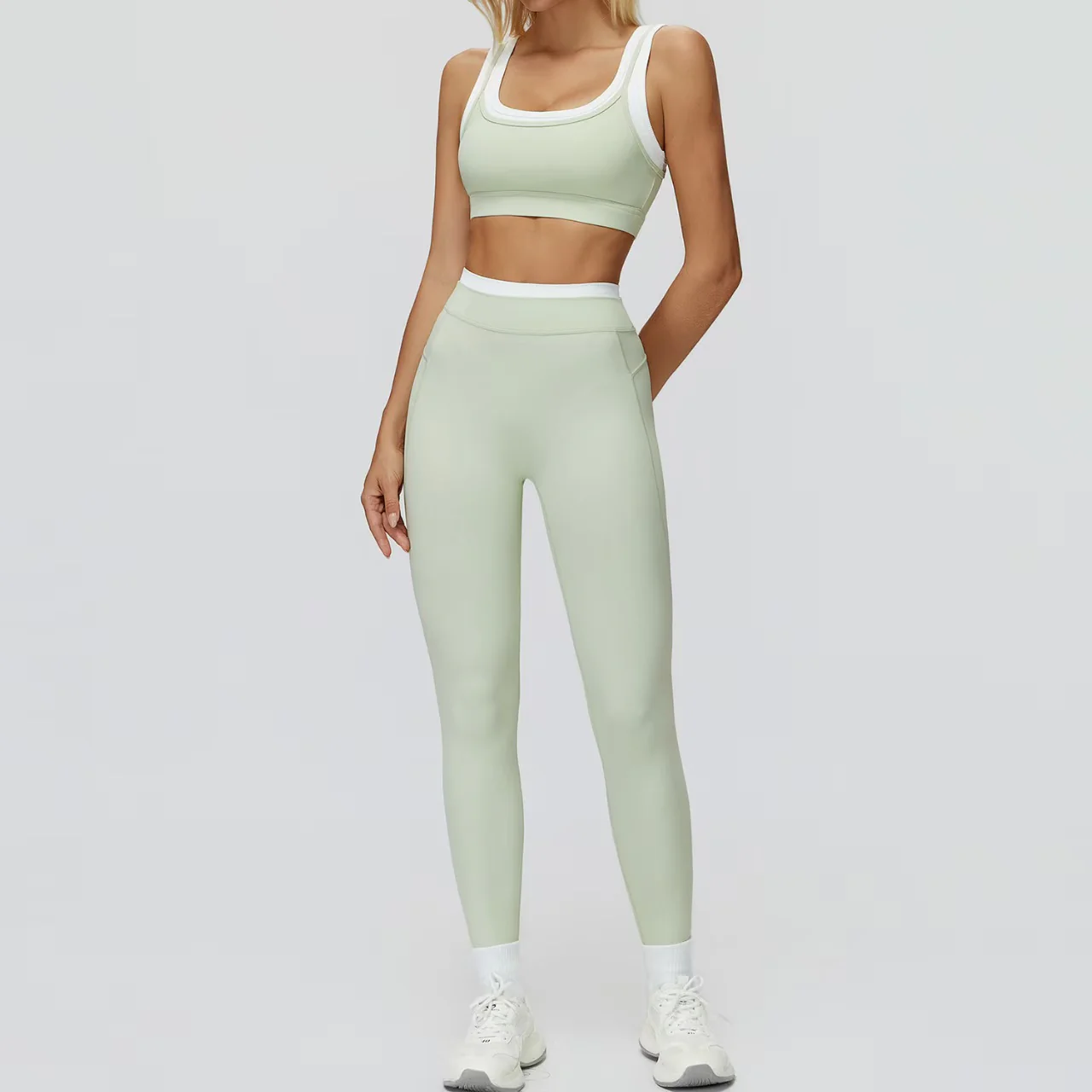 T588-917   High waisted outdoor leisure versatile fitness suit - Image 9