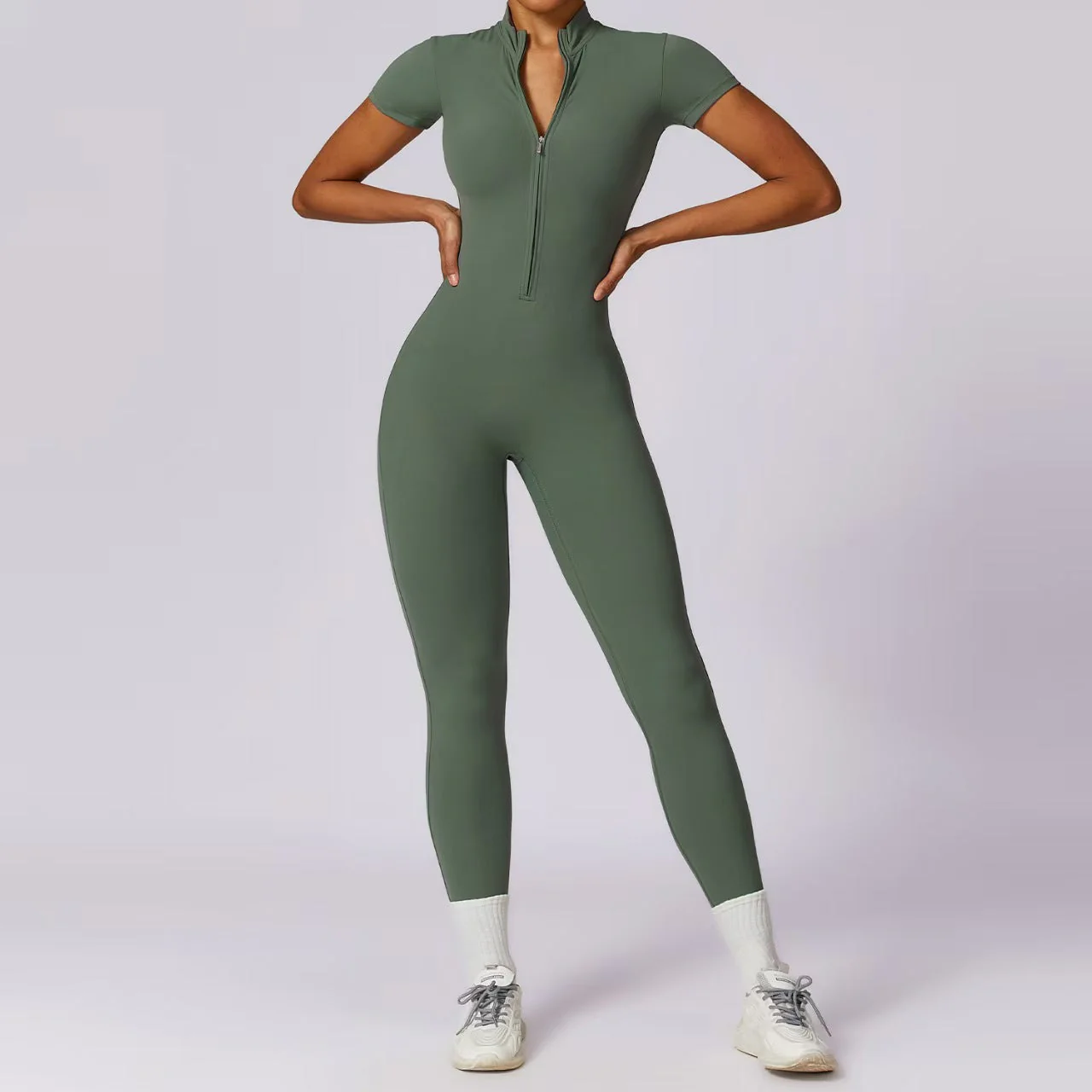 T588-918  Leisure exercise yoga suit fitness jumpsuit - Image 9