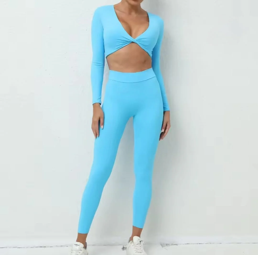 T588-921  Fitness new quick drying women's suit - Image 2