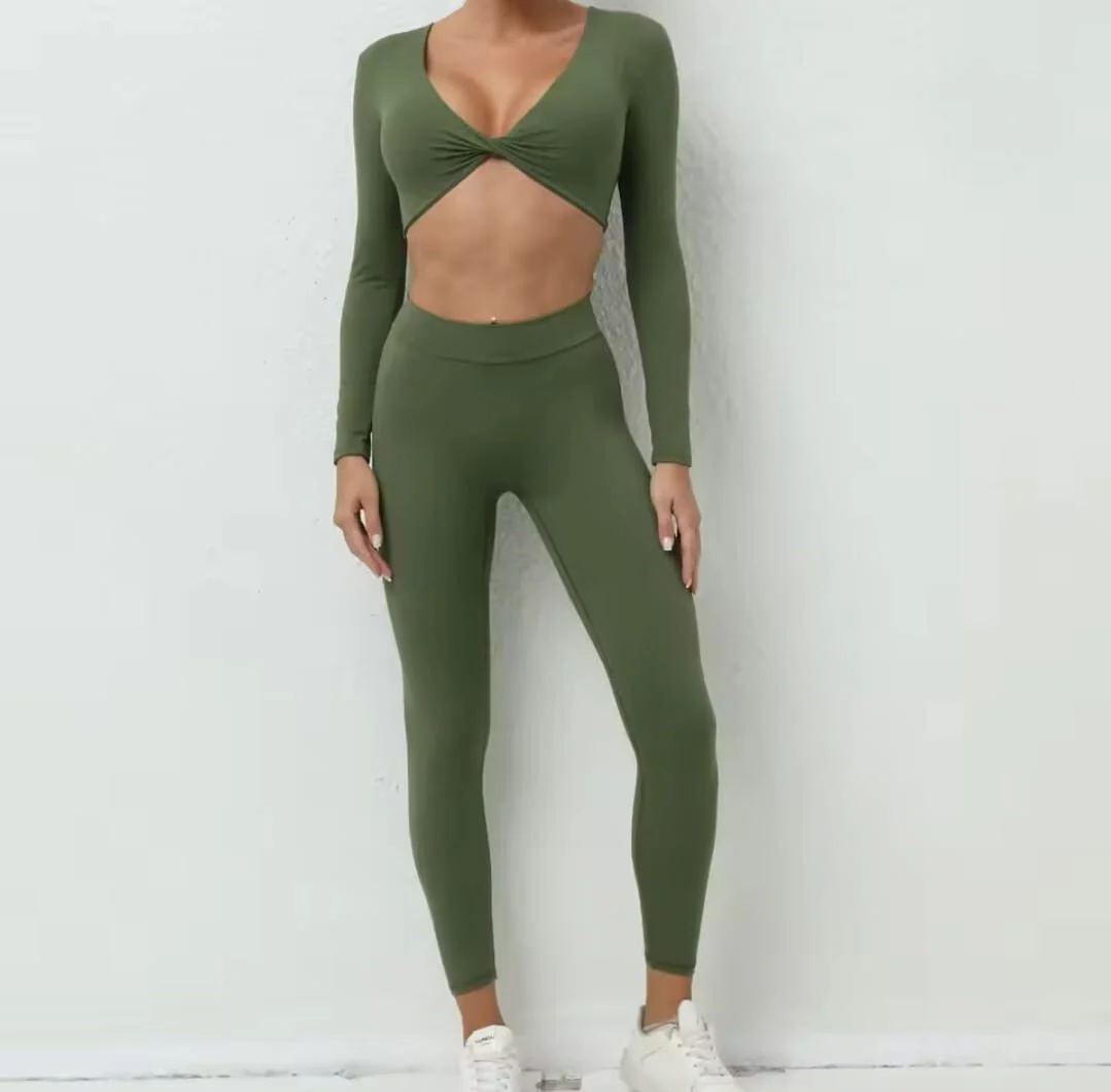 T588-921  Fitness new quick drying women's suit - Image 4