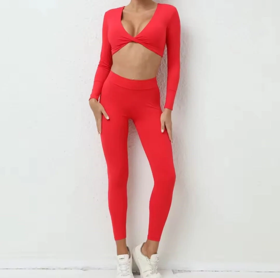 T588-921  Fitness new quick drying women's suit - Image 5