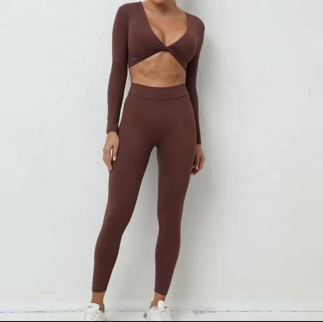 T588-921  Fitness new quick drying women's suit - Image 6