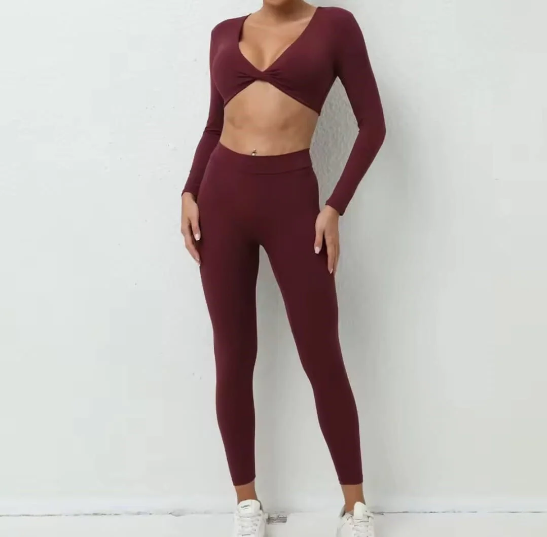T588-921  Fitness new quick drying women's suit - Image 7