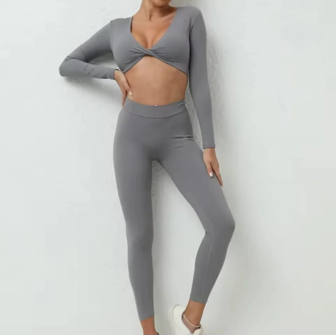 T588-921  Fitness new quick drying women's suit - Image 8