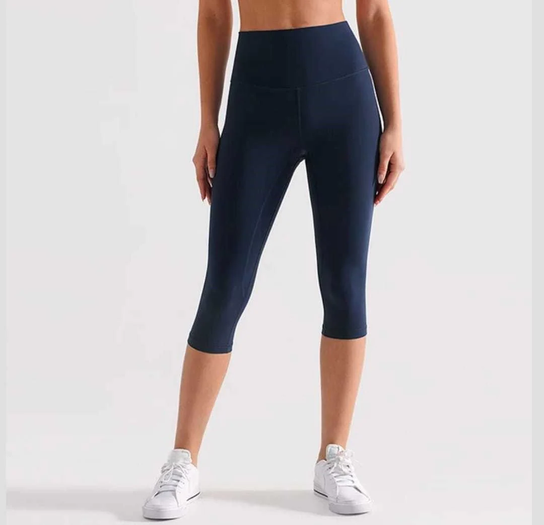 T588-924 Seven point yoga pants with high waist, hip lifting, and quick drying