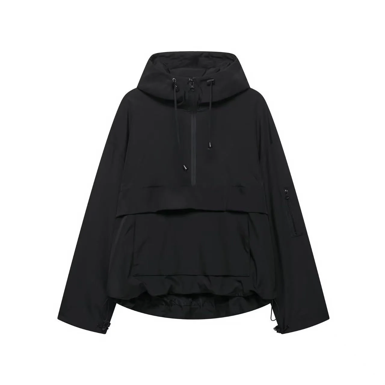 T588-928  Casual sports style semi zipper assault jacket hoodie hooded - Image 2