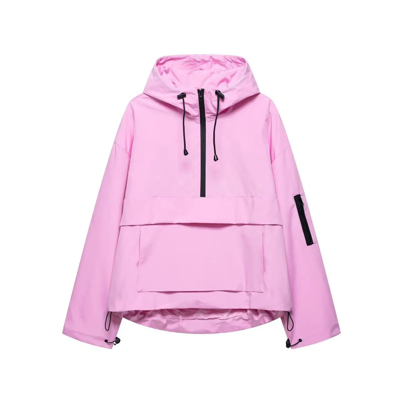 T588-928  Casual sports style semi zipper assault jacket hoodie hooded - Image 4