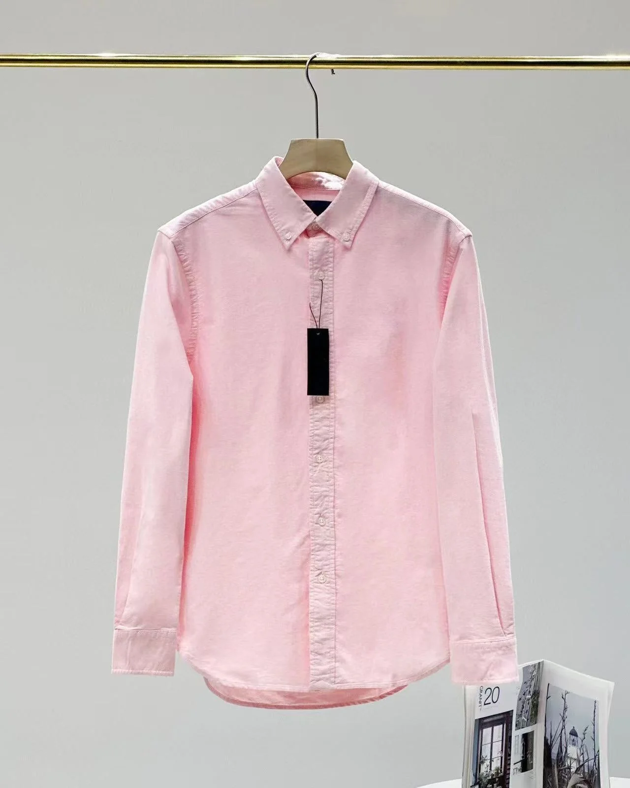 T588-962  Casual loose solid color long sleeved shirt - Image 2