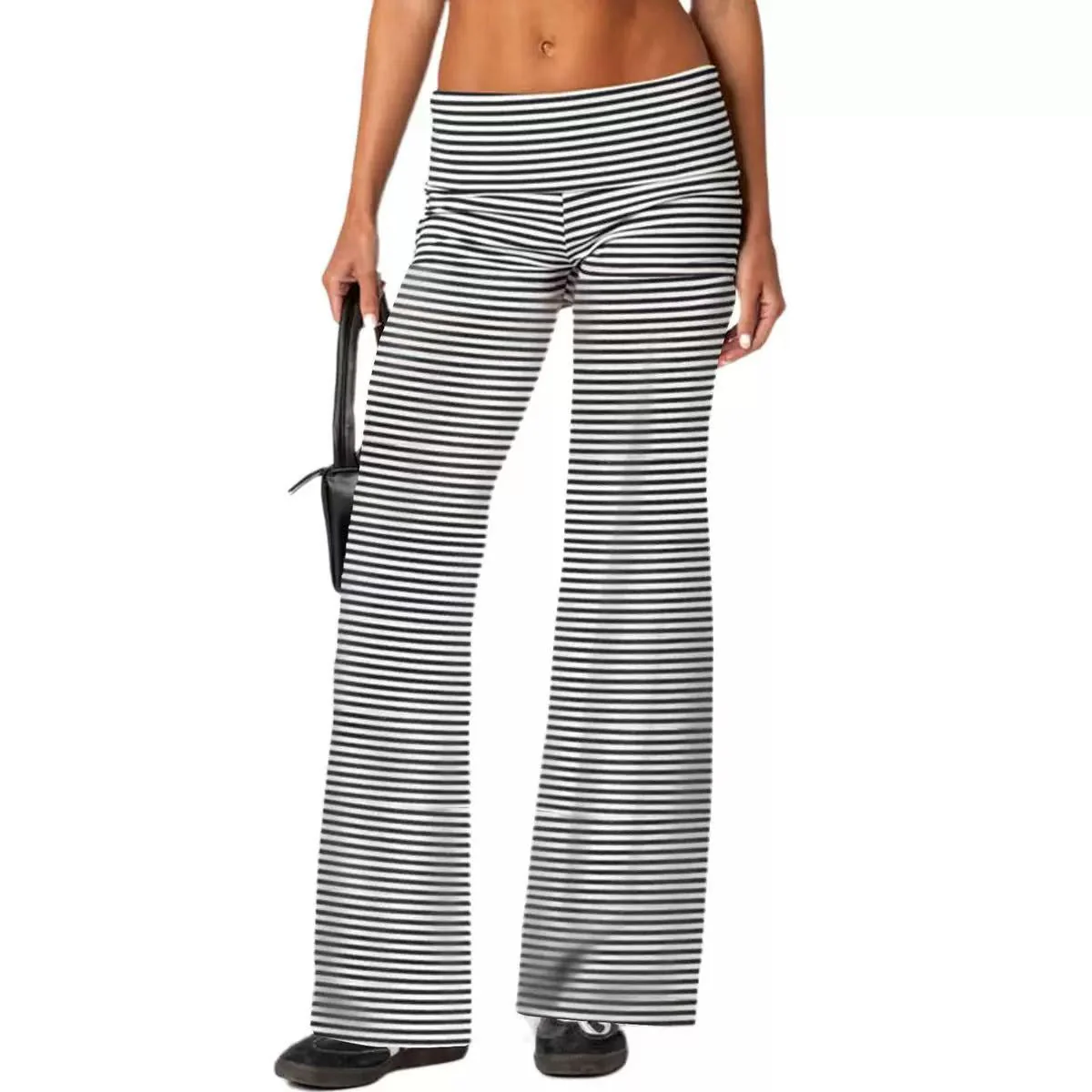 T588-975 Colorful comfortable wide leg pants for women - Image 2