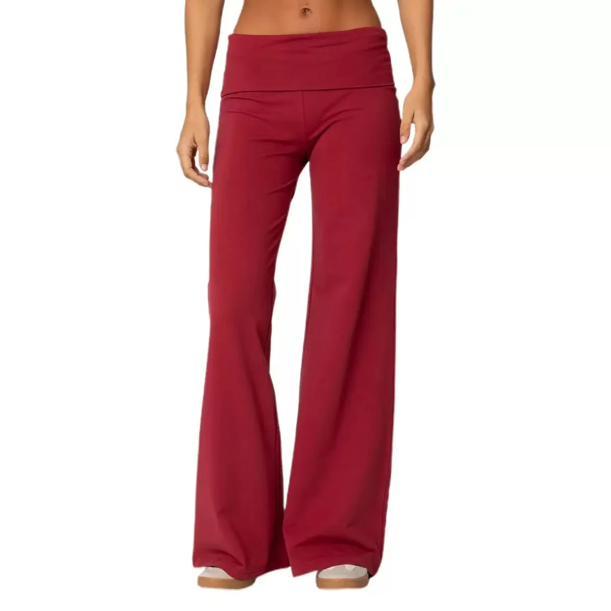 T588-975 Colorful comfortable wide leg pants for women - Image 3