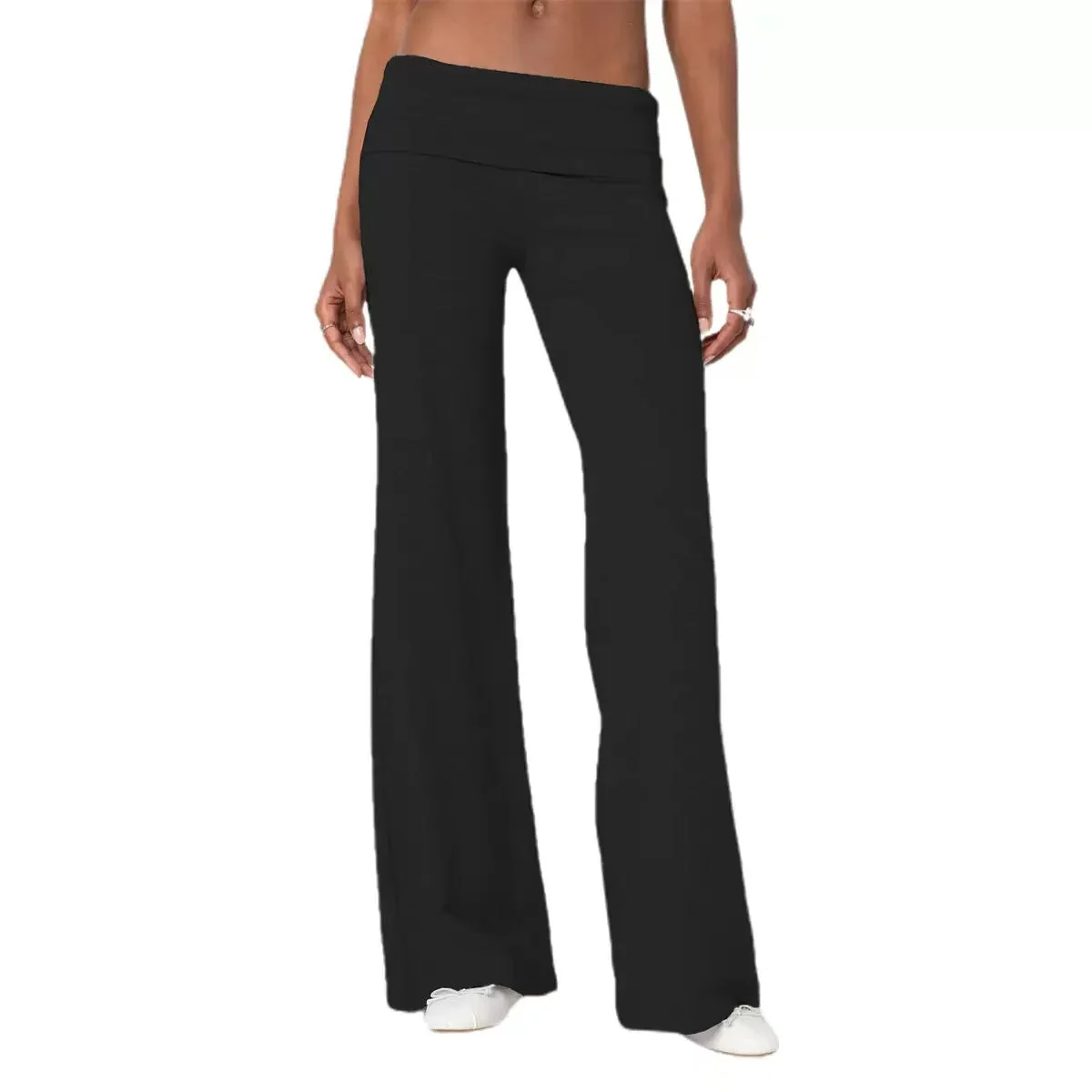 T588-975 Colorful comfortable wide leg pants for women - Image 4