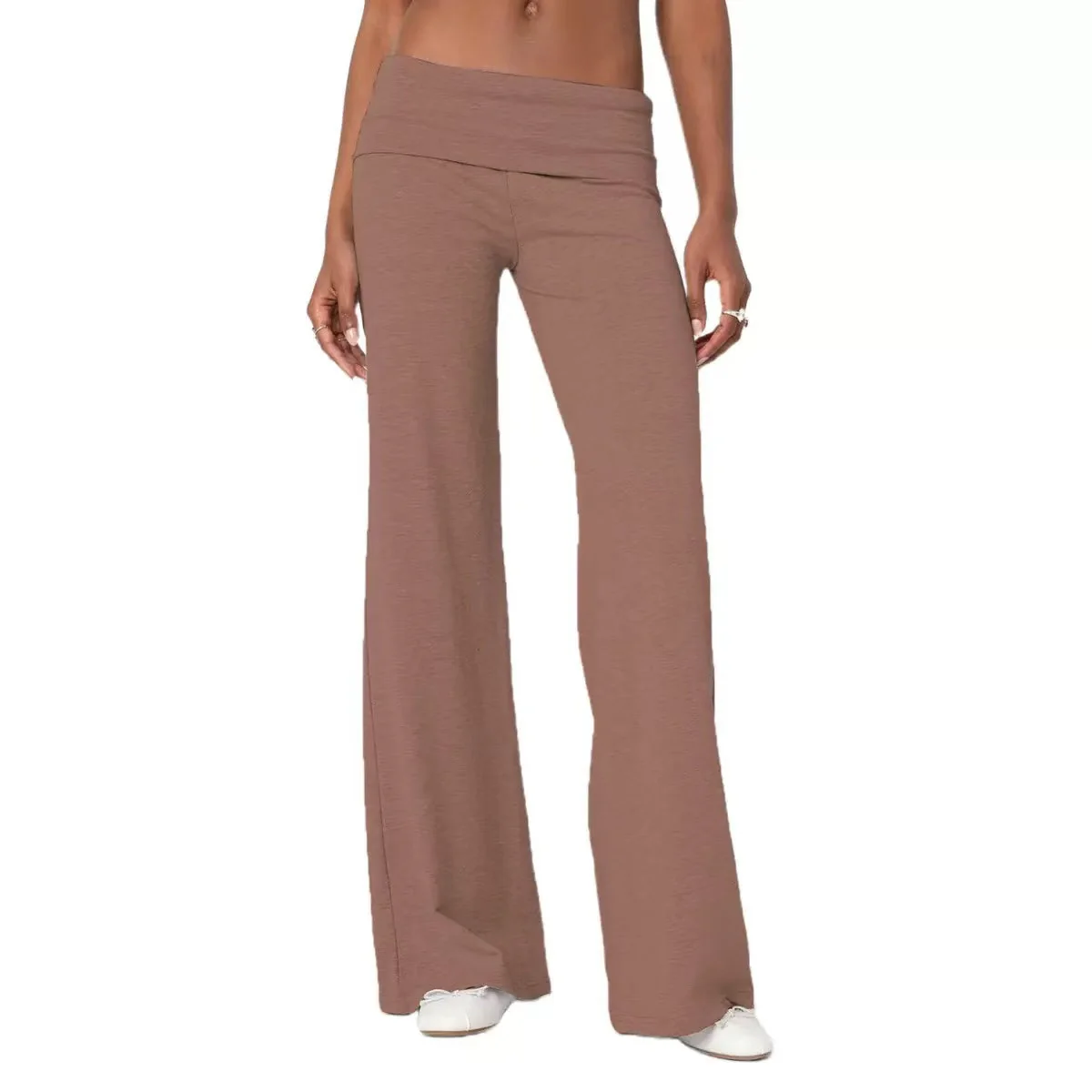 T588-975 Colorful comfortable wide leg pants for women - Image 6