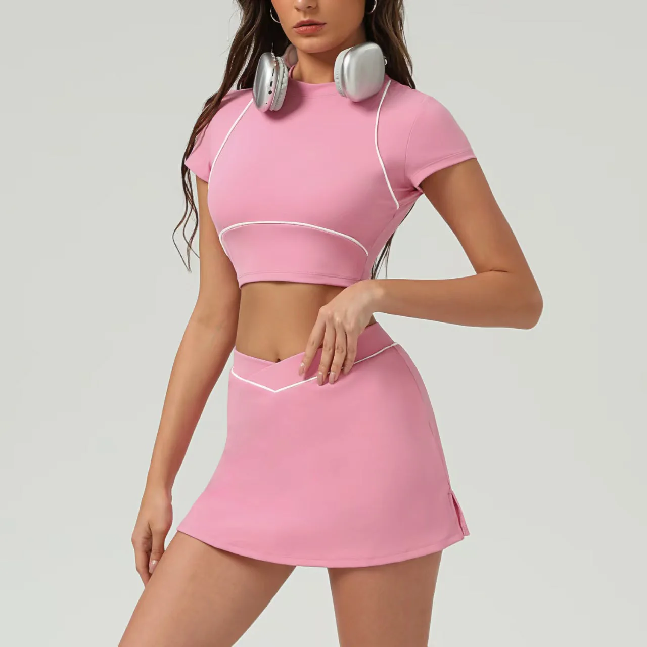 T588-985 Tennis sports suit, casual outdoor quick drying yoga - Image 5