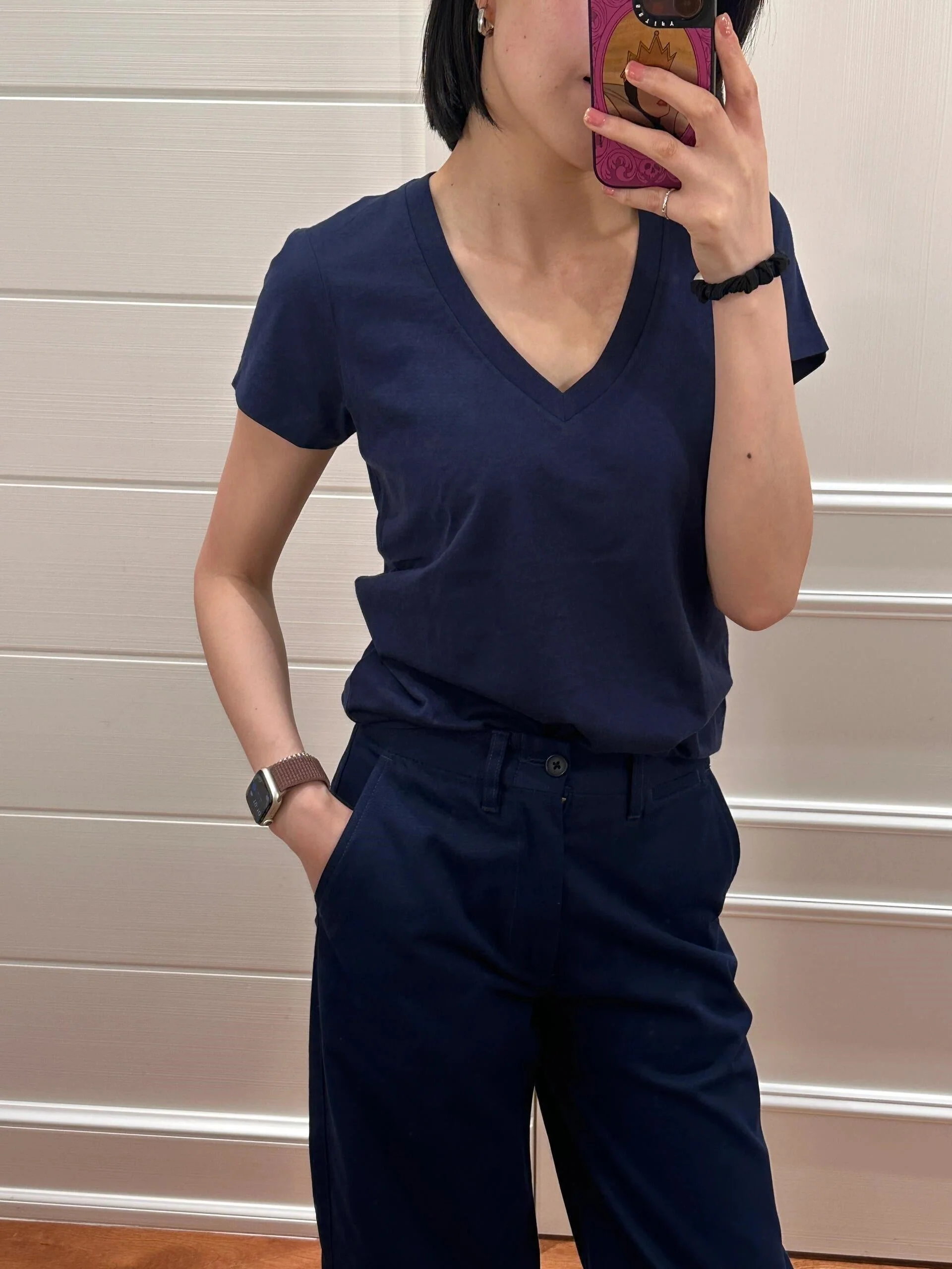 T588-990  Thin short sleeved casual V-neck - Image 4