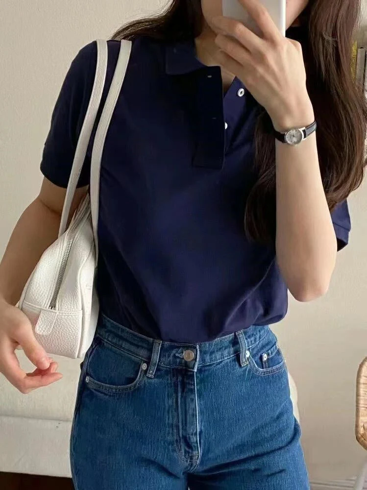 T588-991    Button up shirt women's T-shirt - Image 8
