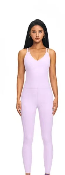 T588-993    One piece yoga clothing set, one-piece sports tight running suit - Image 3